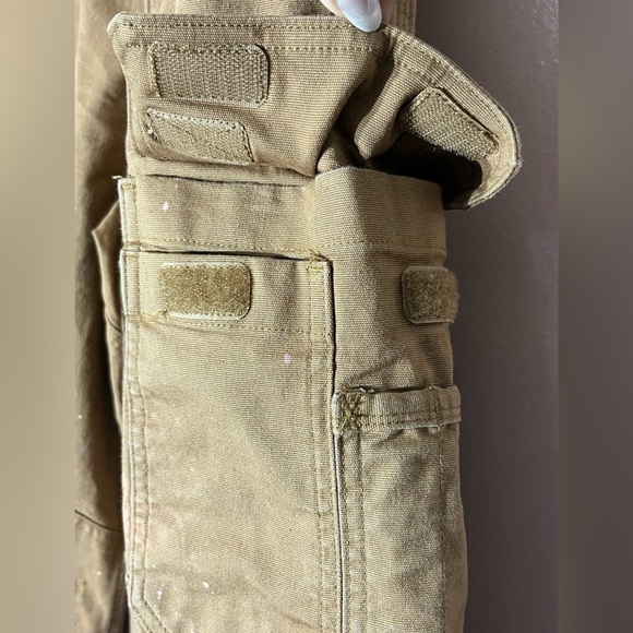 Duluth 32X32 Brown thrashed distressed paint bleach grunge street Cargo Pants - Picture 13 of 14